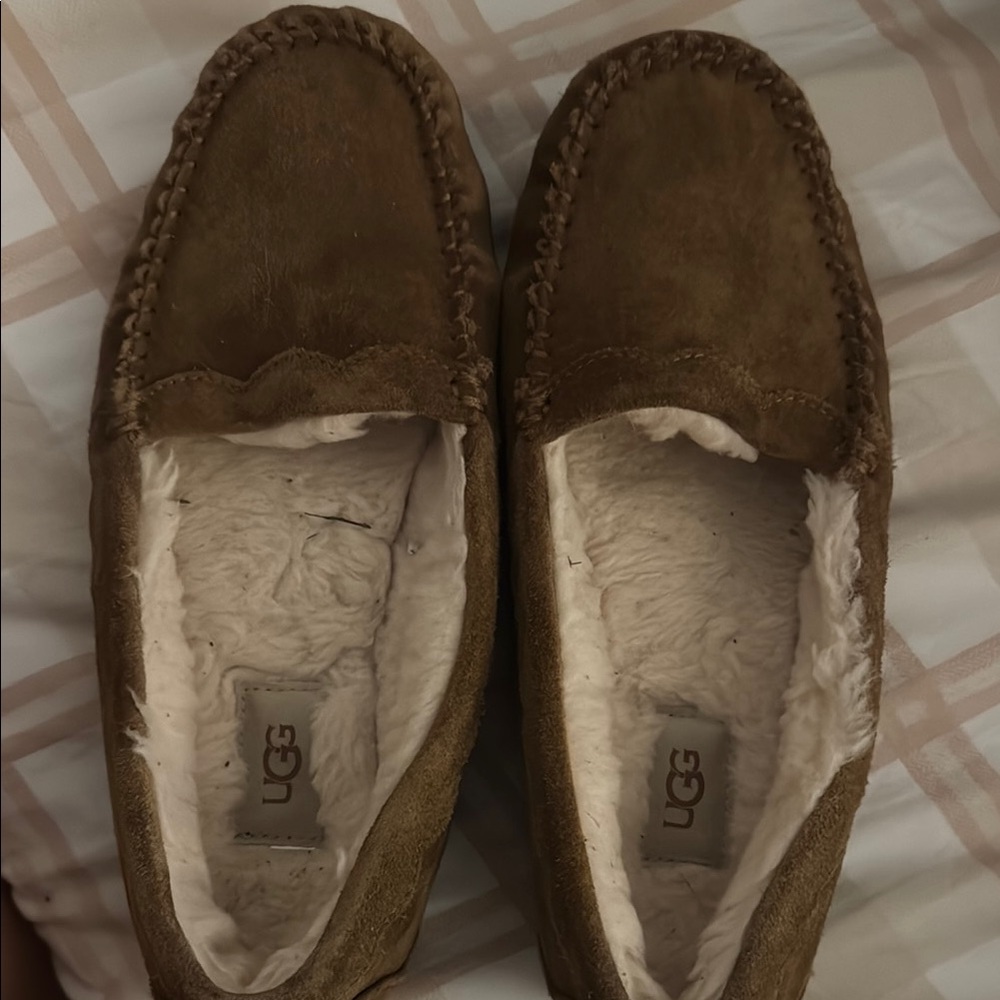 UGG Brown Suede Slip-On Loafers